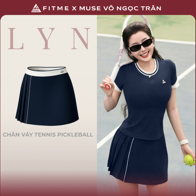 [SALE UPTO 70%] Chân váy tennis pickleball nữ Fitme LYN GR xếp ly một bên kèm quần bảo hộ thoáng khí VXGR02