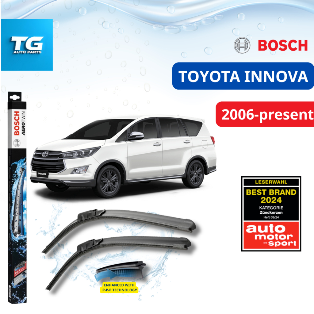 BỘ GẠT MƯA TOYOTA INOVA - BOSCH CAO CẤP CHÍNH HÃNG-MODEL 2006-NAY