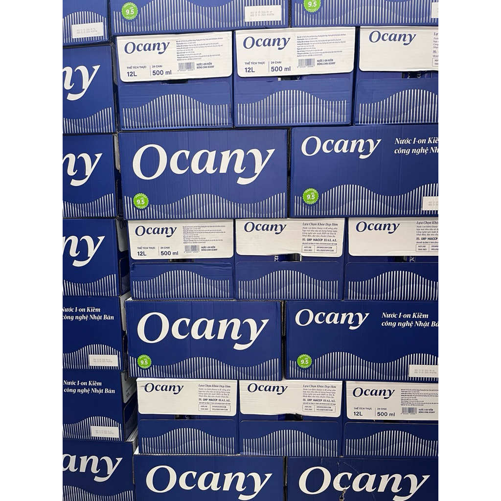 1 thùng 24 chai 500ml nước i-on kiềm OCANY