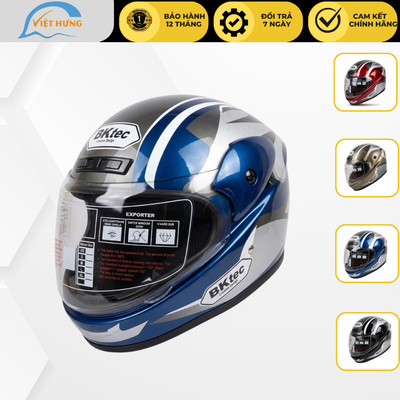 Mũ bảo hiểm Fullface siêu đẹp - Hàng chính hãng BKtec -  BK30 - Kính trong suốt - Vòng đầu 57-60cm - Bảo hành 12 tháng