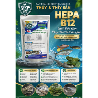 Hepa b12 bịt 1 kg thức ăn cho cá ếch giải độc gan thận, bổ gan thận baba tăng trọng mau lớn, khoẻ