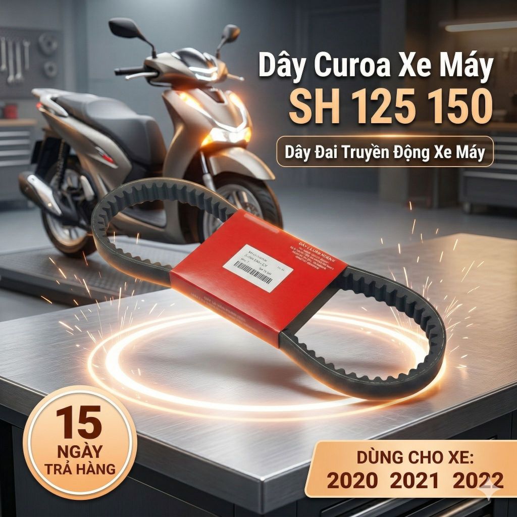 Dây Curoa SH 125 150 2020–2022 KOS KOR | Dây Đai Truyền Động SH Bền, Êm, Ít Trượt