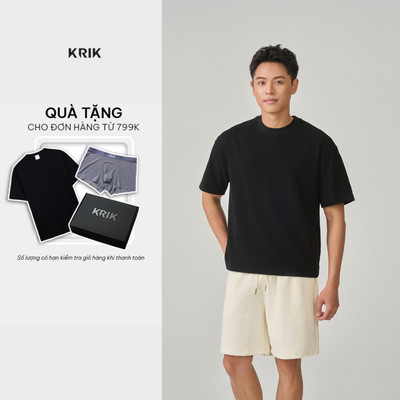 Áo Phông Nam KRIK Form Boxy Basic Mềm Mại Thoáng Khí Dễ Phối Đồ AP1479