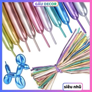 20/50 Bóng Bay Dài Nhũ Chrome [LOẠI 1] - Bóng Dài Tạo Hình Nghệ Thuật, Trang Trí Tiệc, Sự Kiện GẤU DECOR - ND01