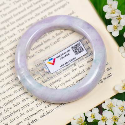 Vòng Cẩm Thạch Type A Tím Tử La Lan Kèm Kiểm Định Mã 311-316 - Ngọc Trai Trường Thịnh
