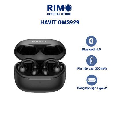 Tai Nghe Không Dây Havit OWS929 | Kiểu Dáng Open Ear Clip-On | Bluetooth 6.0