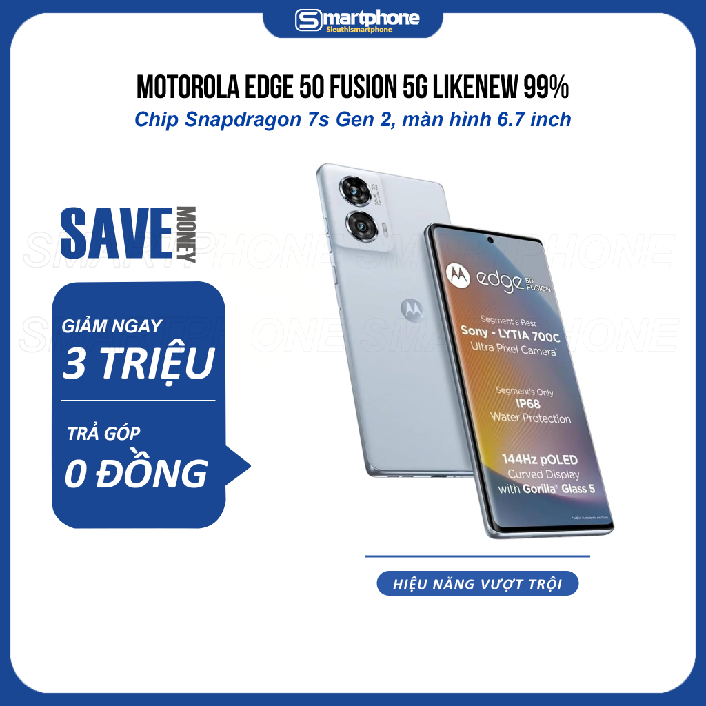 Điện thoại Motorola Edge 50 Fusion 5G - Chip Snapdragon 7s gen 2 - Hiệu Năng Mạnh Mẽ