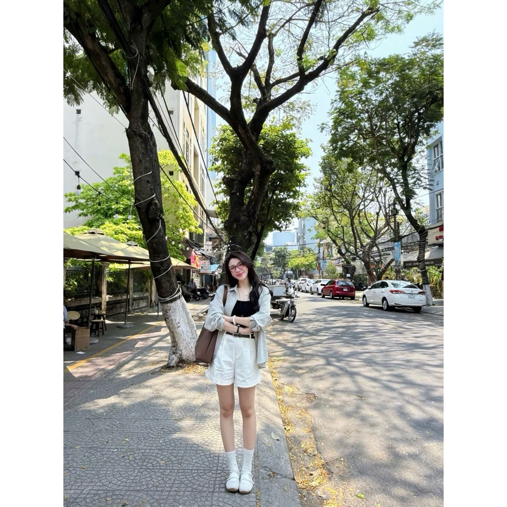 Quần Short Nữ chất liệu Kaki không nhắn Lưng cao TẶNG KÈM ĐAI Quần đùi Nữ dáng Rộng Cạp Cao Basic tôn Dáng | BigBuy360 - bigbuy360.vn