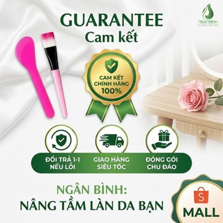 Bộ Cọ Đắp Mặt Nạ Kèm Muỗng Lấy Mask Ngân Bình, Dụng Cụ Quét Mặt Nạ Sạch Gọn Tiện Lợi