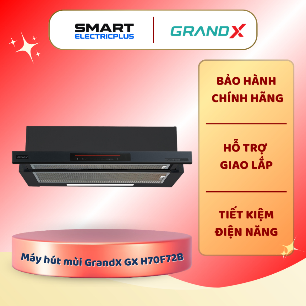 Máy hút mùi âm tủ GrandX GX H70F72B - Chống Ồn, Lọc Khói Hiệu Quả