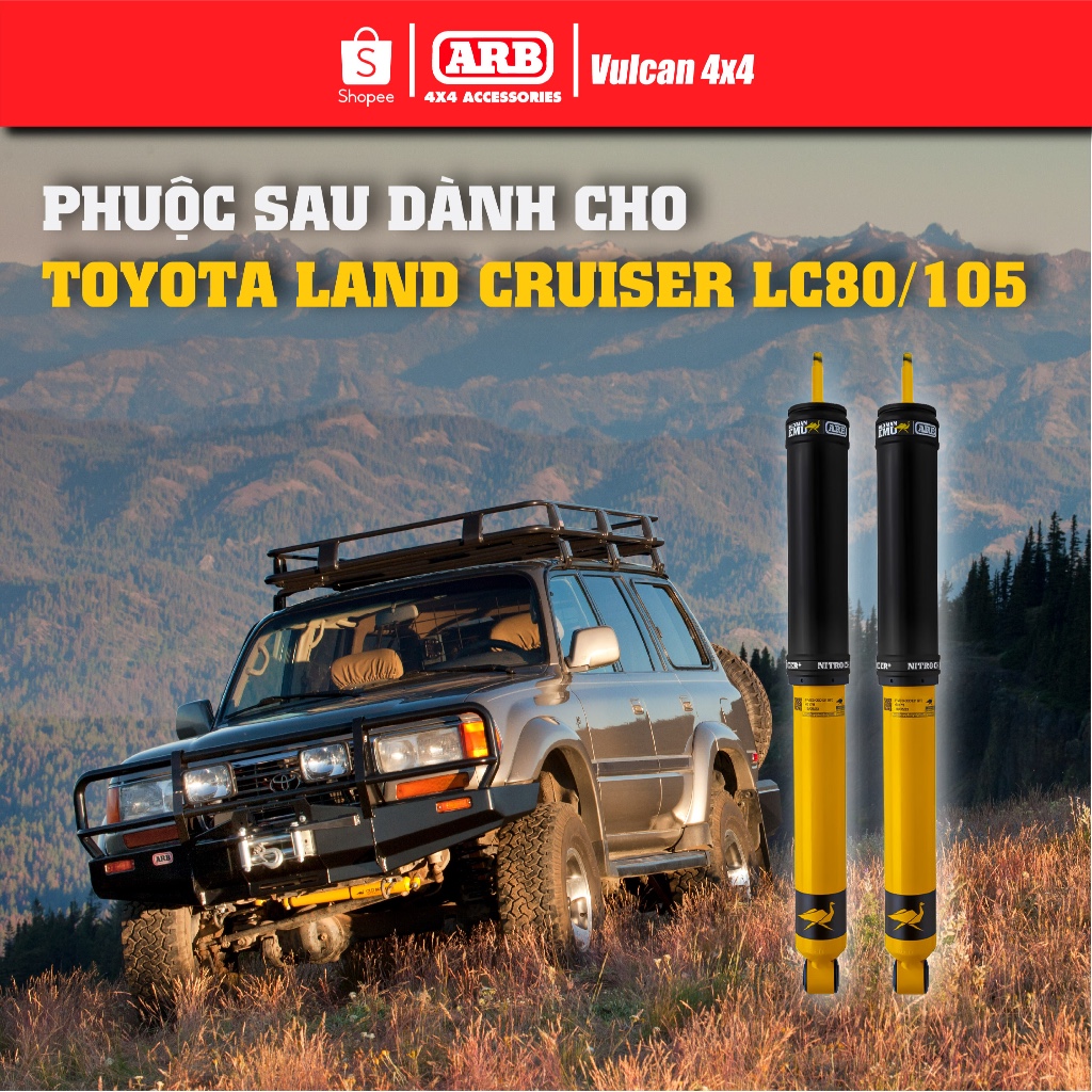 Cặp Phuộc Sau Giảm Xóc ARB OME Nitrocharger Plus Cho Toyota Landcruiser LC80 / LC105 chính hãng