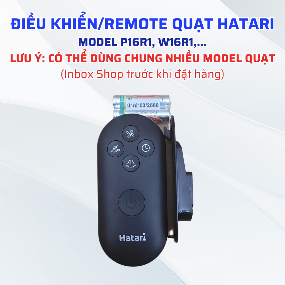 [Inbox Shop Tư Vấn Trước Khi Mua Hàng] Điều Khiển Remote Quạt HATARI Model P16R1, W16R1,... Dùng Chu
