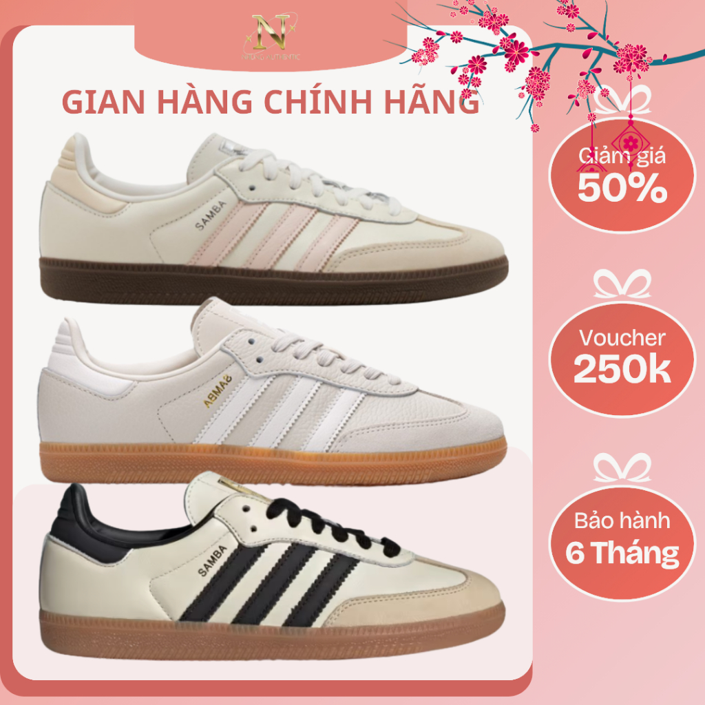 [HÀNG CHÍNH HÃNG] Giày Adidas Samba Basic AUTHENTIC. Giày Sneaker Samba Đế Nâu Nam Nữ