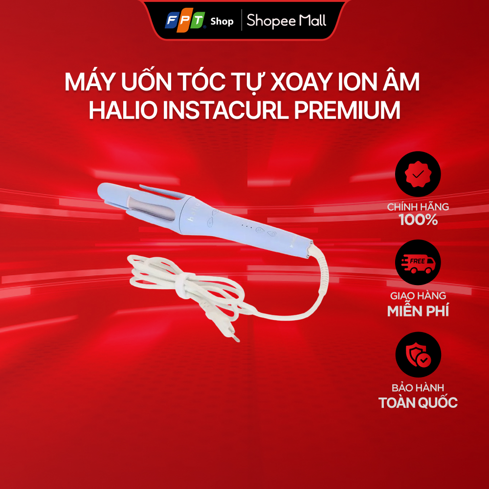 Máy uốn tóc tự xoay Ion âm Halio instaCurl Premium