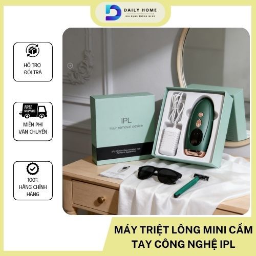 Máy Triệt Lông Cầm Tay IPL Triệt Lông Tay, Chân, Nách, Bikini Hiệu Quả Tại Nhà