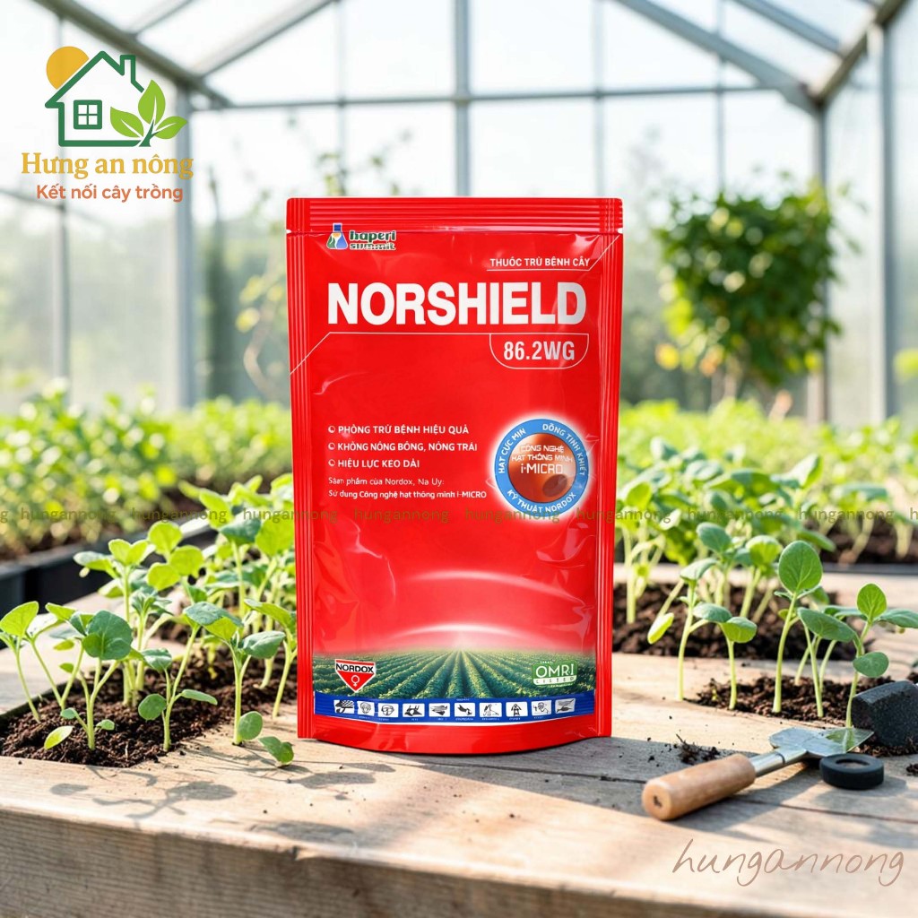 Gói 50g - Norshield 86.2wg đồng đỏ thông minh dạng hạt mịn bám dính tốt dùng cho nhiều loại cây xem 