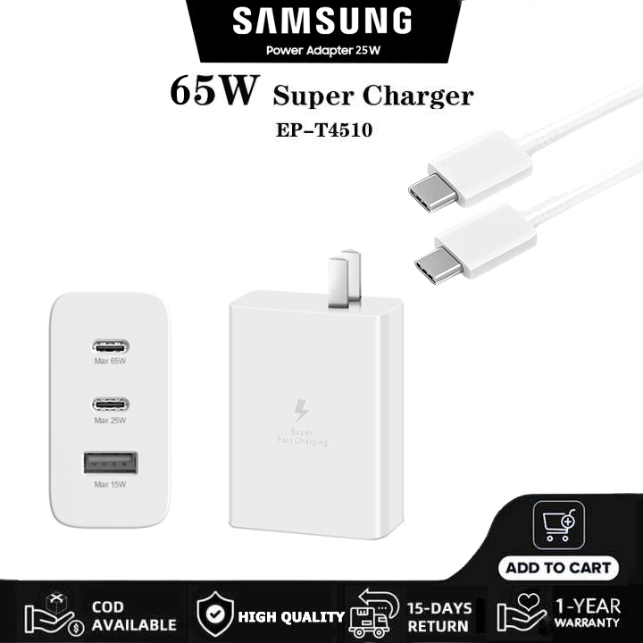 【Bảo hành một năm】SUMSUNG 65W  BỘ SẠC NHANH SAMSUNG 65W Cáp sạc nhanh TypeC TO TYPEC THÍCH HỢP NHIỀU