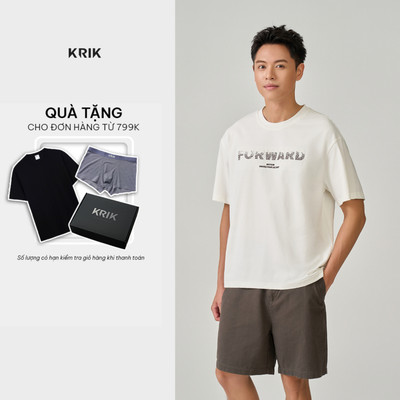 Áo Phông Nam KRIK Form Classic Thêu Họa Tiết Hạt Lúa Cá Tính Hiện Đại AP1511