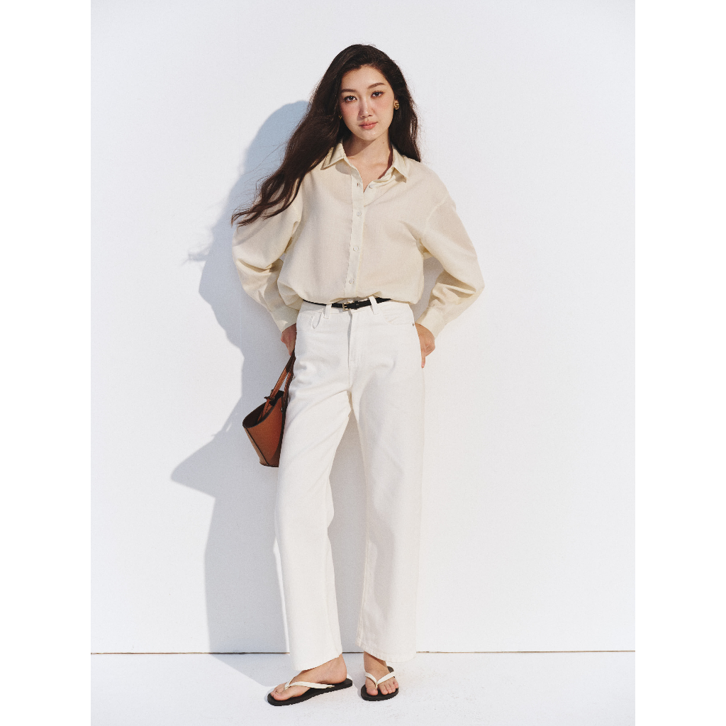 Áo sơ mi dáng oversize linen Mono Talk - MFOT26S-T10008FT | BigBuy360 - bigbuy360.vn