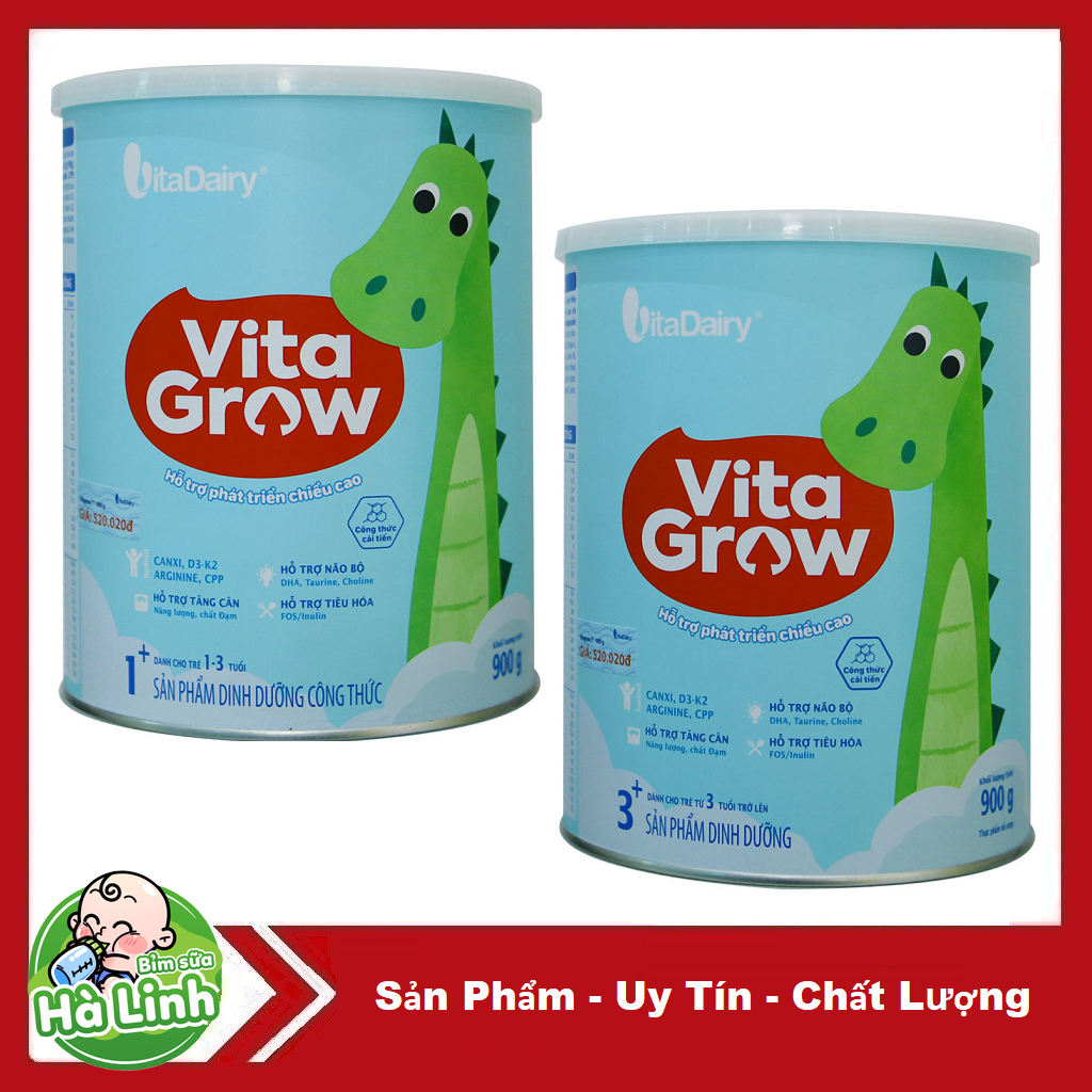 [Quét mã tích xu] Sữa Bột Vitagrow 1+, 2+, 3+ 900g [Date 10.2027]