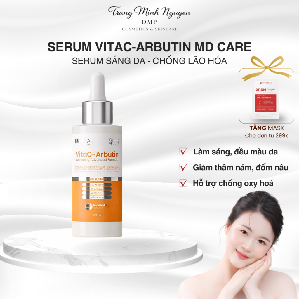Serum VitaC-Arbutin Whitening Advanced Formula MD CARE - Serum sáng da, chống lão hóa
