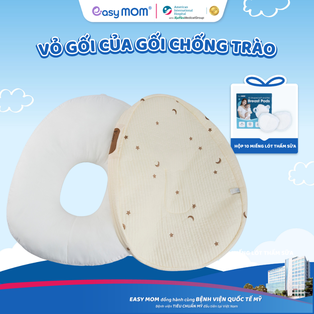 Vỏ gối chống trào ngược Easy MOM cho mẹ vệ sinh tiện lợi