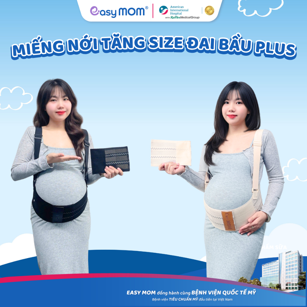 Miếng Nới Tăng Size Đai Bầu Easy MOM Phụ Kiện Giúp Mẹ Điều Chỉnh Độ Rộng Đai Linh Hoạt
