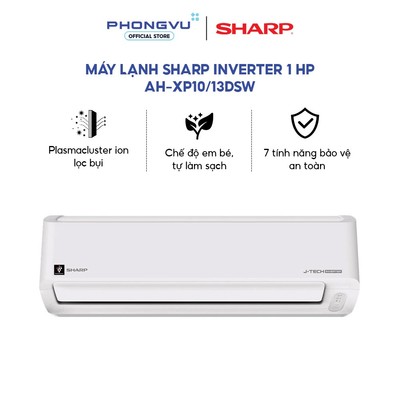 Máy lạnh Sharp Inverter 1 HP AH-XP10DSW - Plasmacluster Ion - Bảo hành 24 tháng