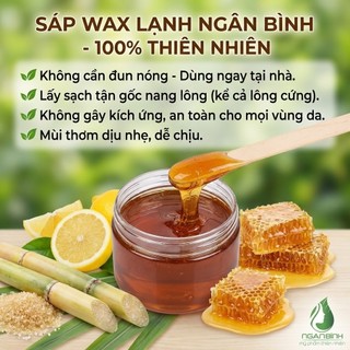 [Chính Hãng] Sáp Wax Lông Lạnh Mật Ong Ngân Bình - Tẩy Lông Nách, Vùng Kín Dịu Nhẹ, Sạch Tận Gốc Không Đau Rát
