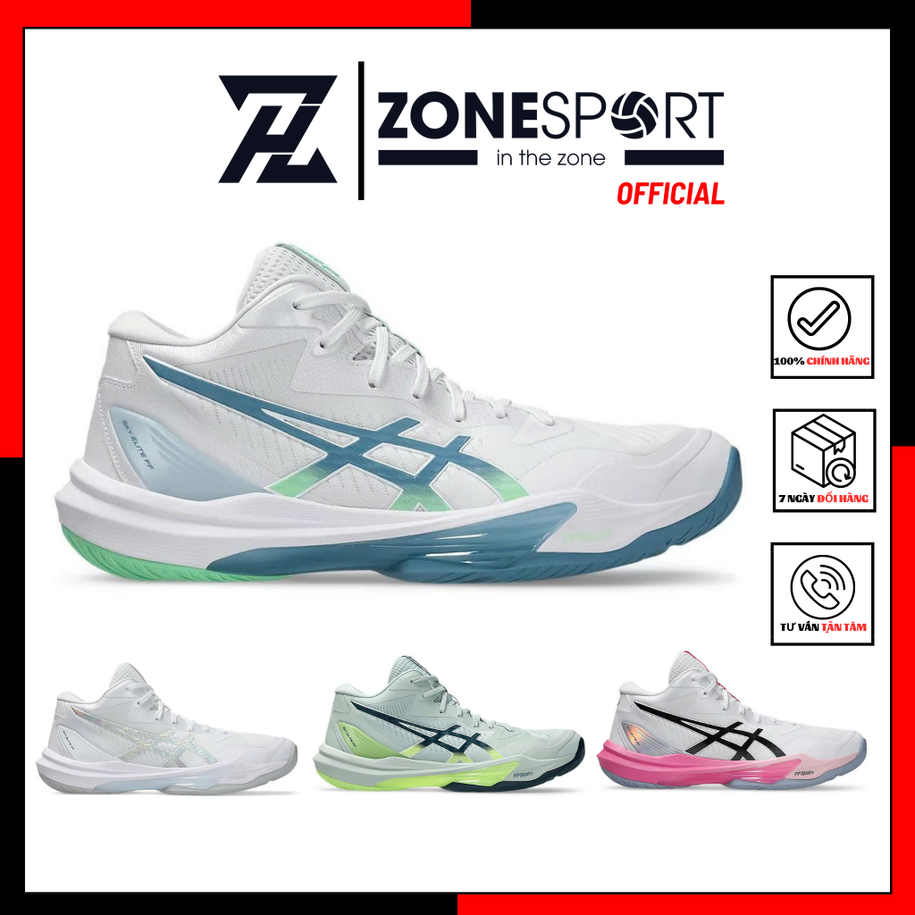 Giày Asics Sky Elite FF MT 3 & FF 3 - Giày Chuyên Bóng Chuyền Cổ Cao Đế Đệm Êm Ái Hỗ Trợ Bật Nhảy