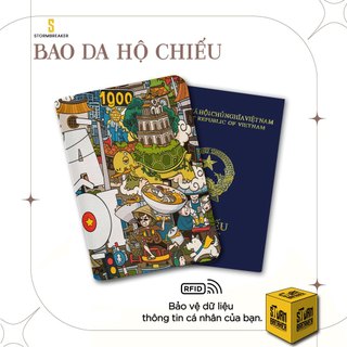 Bao Da Hộ Chiếu STORMBREAKER - Ví Đựng Passport Du Lịch Hà Nội Culture - Thêm Tên Cá Nhân - Màu Sắc Đen-Nâu-Kem - PPT230