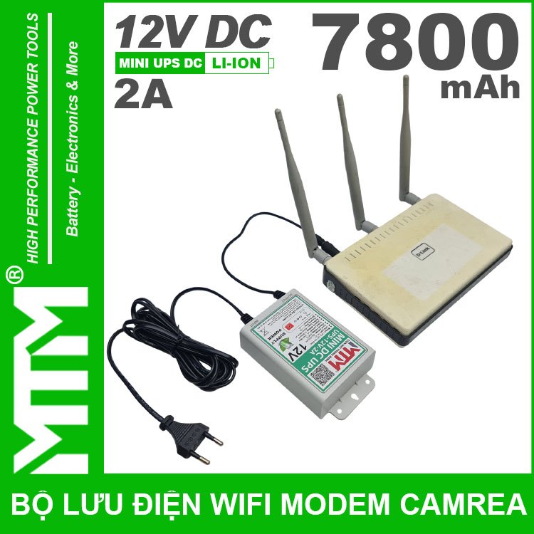 Bộ Lưu Điện Wifi Modem Camera 12V 7800mAh 2A MTM - Mini UPS DC Power Supply