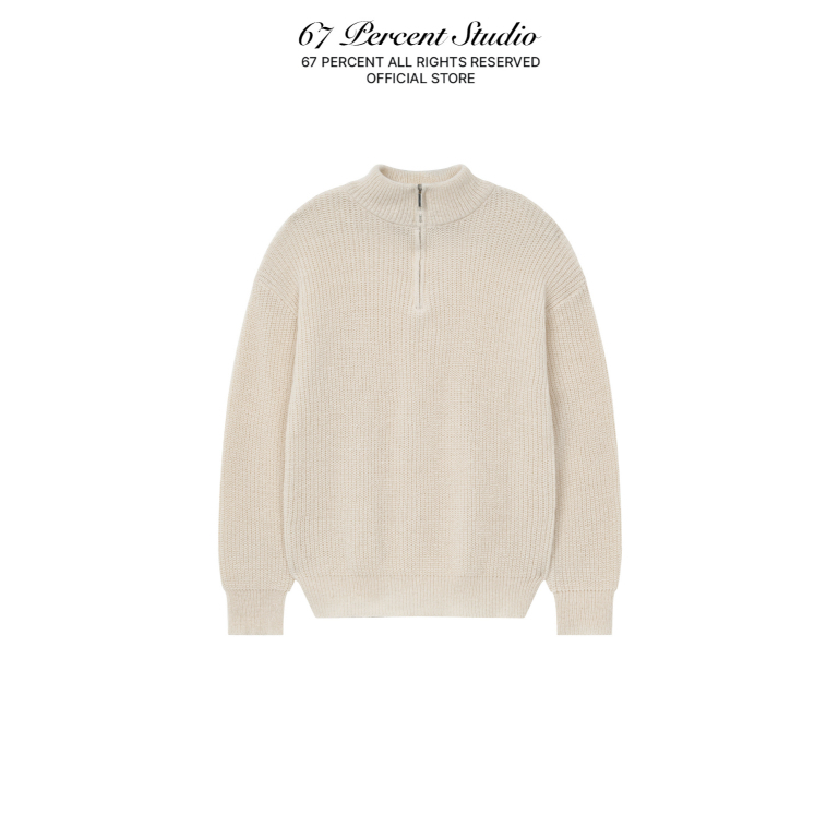 Áo Len Tay Dài Cổ Đứng Half Zip 67PERCENT/67% - HALF ZIP SWEATER