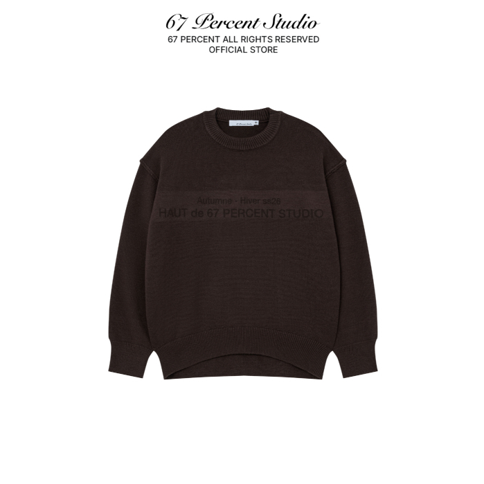 Áo Len Dài Tay Có Chữ In 67PERCENT/67% - AUTUMNE SWEATER
