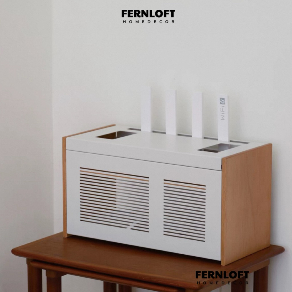 Hộp đựng router WiFi bằng gỗ sồi núi, hộp đựng modem, kệ để ổ cắm gắn tường, hộp che cáp