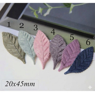*SET 5 CÁI - Lá vải lụa bóng cao cấp làm phụ liệu thời trang, phụ kiện may mặc, phụ kiện hoa cài áo