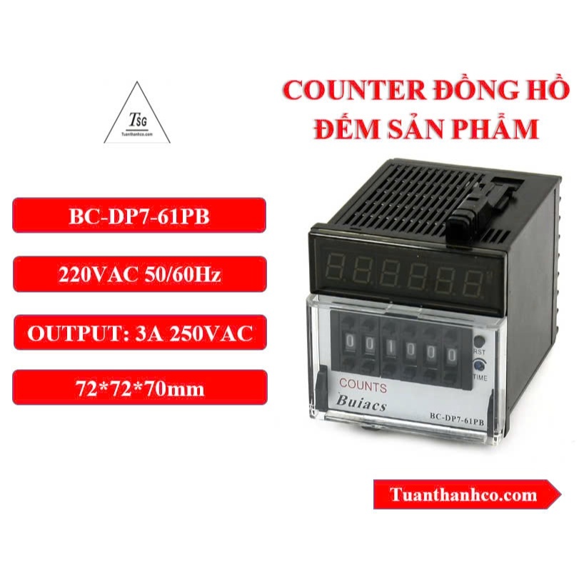 Counter Đồng Hồ Đếm Sản Phẩm BC-DP7-61PB Hiệu Buiacs