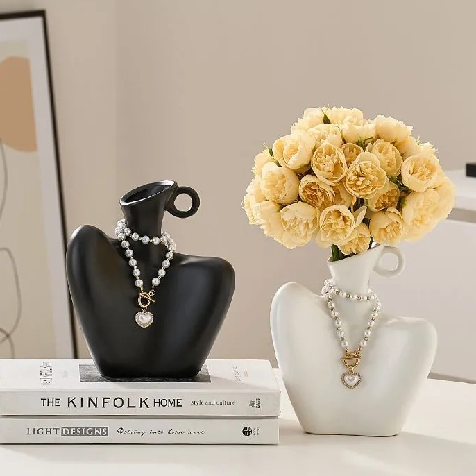 Bình Hoa Decor Tạo Hình Nghệ Thuật, Bình Hoa Tượng Nữ Thần Decor, Trang Trí Phòng Khách, Phòng Ngủ