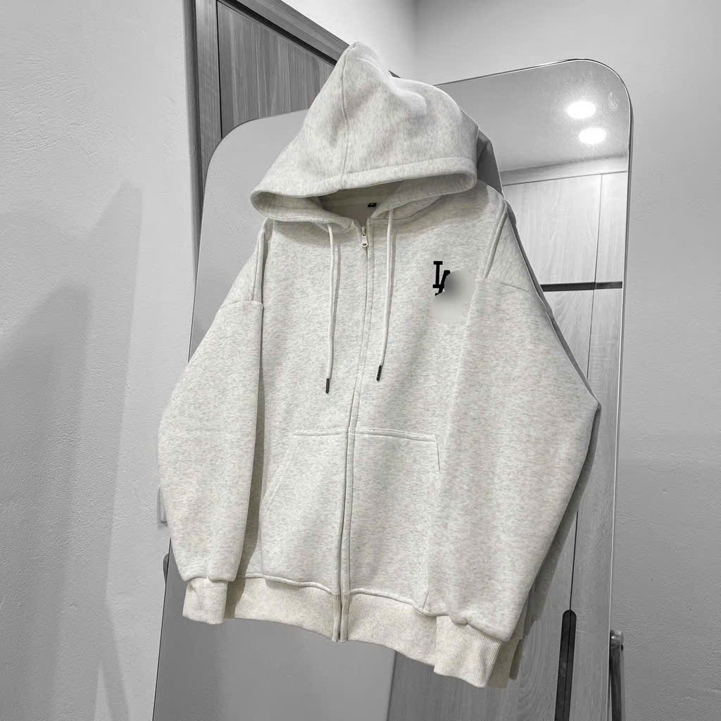 Áo hoodie zip nỉ nam nữ In L//---A áo khoác hoodie zip loại nỉ bông,form rộng vải dày dặn bền bỉ màu