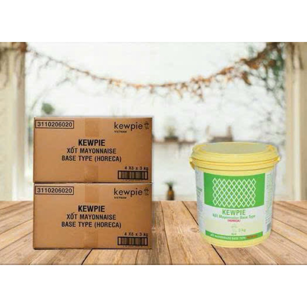 XỐT MAYONNAISE BASE TYPE HORECA KEWPIE 3KG X 2 XÔ