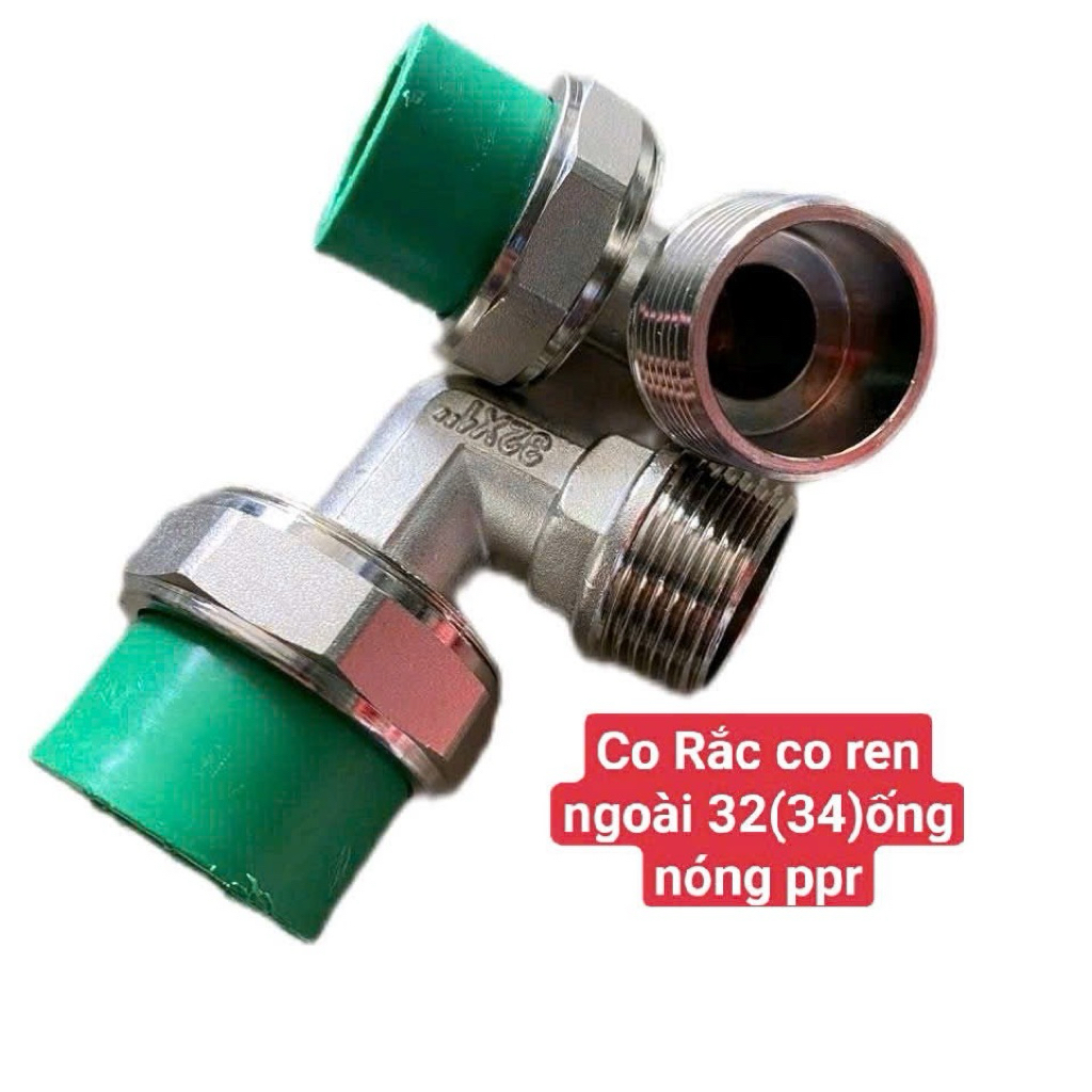 Co Rắc Co Ren Ngoài 32(34)Ống Nóng Ppr 25(27) Và 32(34) Dùng Lắp Máy Bơm . Đi Đường Ống Nóng Lạnh Pp