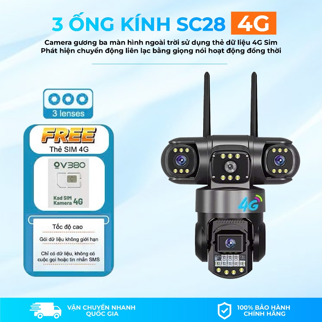 Camera WiFi SC28-W-F Full HD 1080P – Xoay 360°, Giám Sát Từ Xa