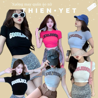 Áo thun croptop GOODLUCK QN tay ngắn cổ tròn xinh đẹp nữ - Thiên yết