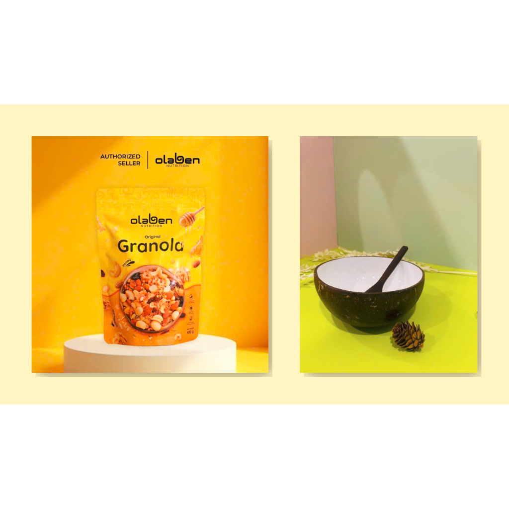 COMBO Olaben Nutrition GRANOLA OLABEN + GÁO DỪA KÈM MUỖNG XK