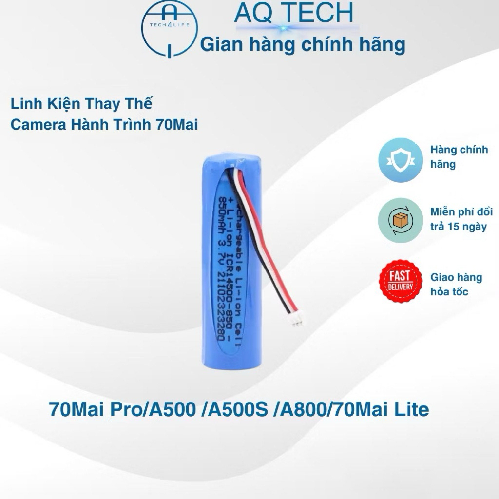 Hỏa Tốc - Linh kiện thay camera 70 Mai. Thay pin camera A500 A500s A800 A800s