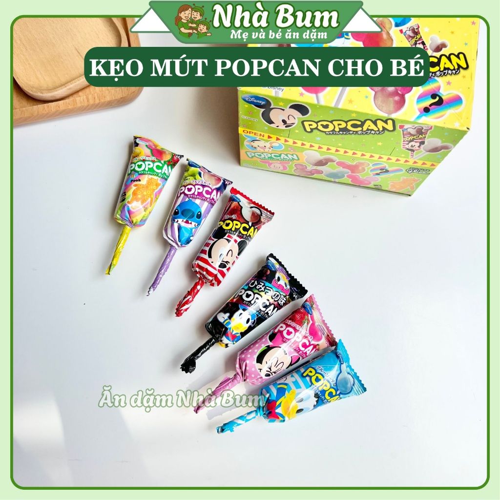 [Date 12/2026] Kẹo mút Glico Popcan (kẹo hình gấu)