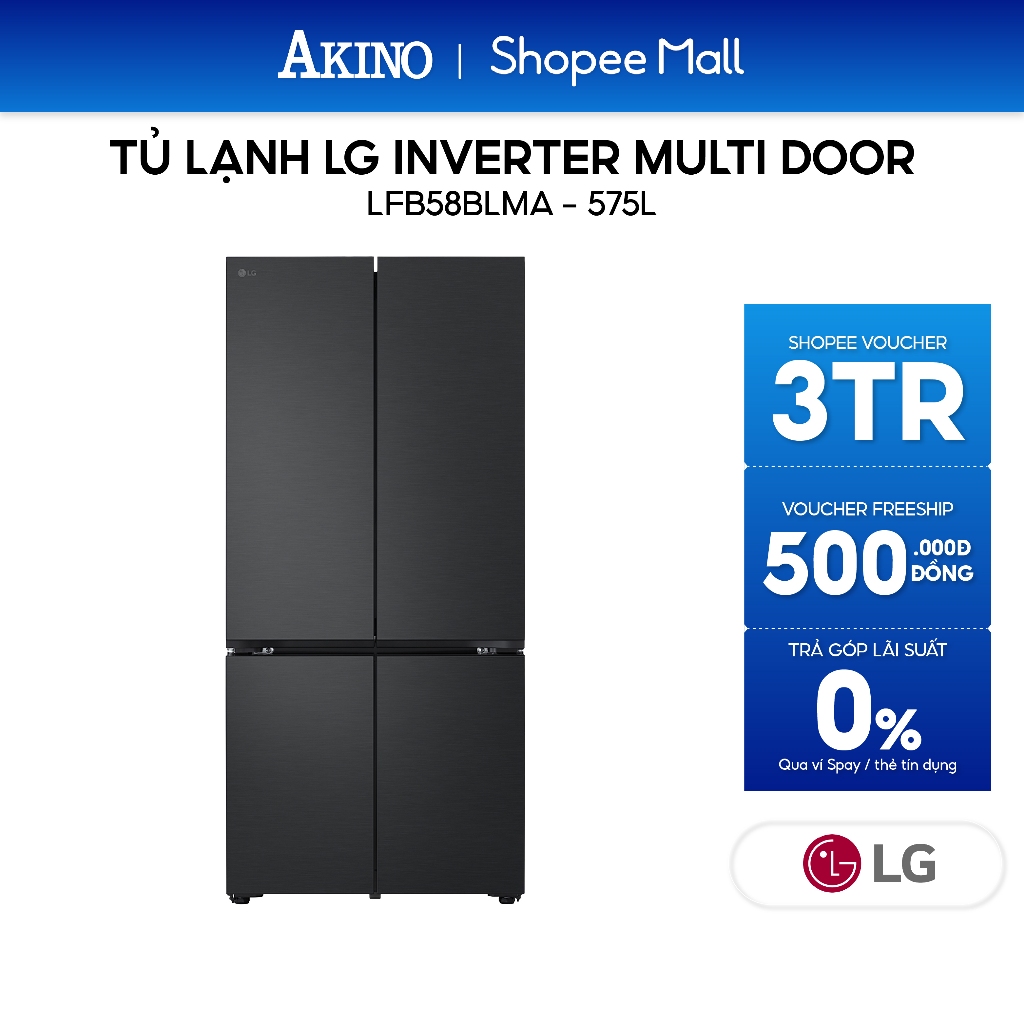 LFB58BLMA | Tủ lạnh LG Inverter 575 lít Multi Door LFB58BLMA - Bảo hành chính hãng