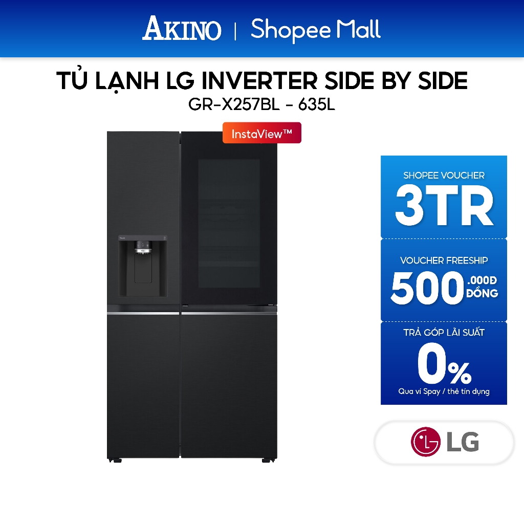 GR-X257BL | Tủ lạnh LG Inverter 635 Lít Side By Side InstaView Door-in-Door GR-X257BL - Bảo hành chí