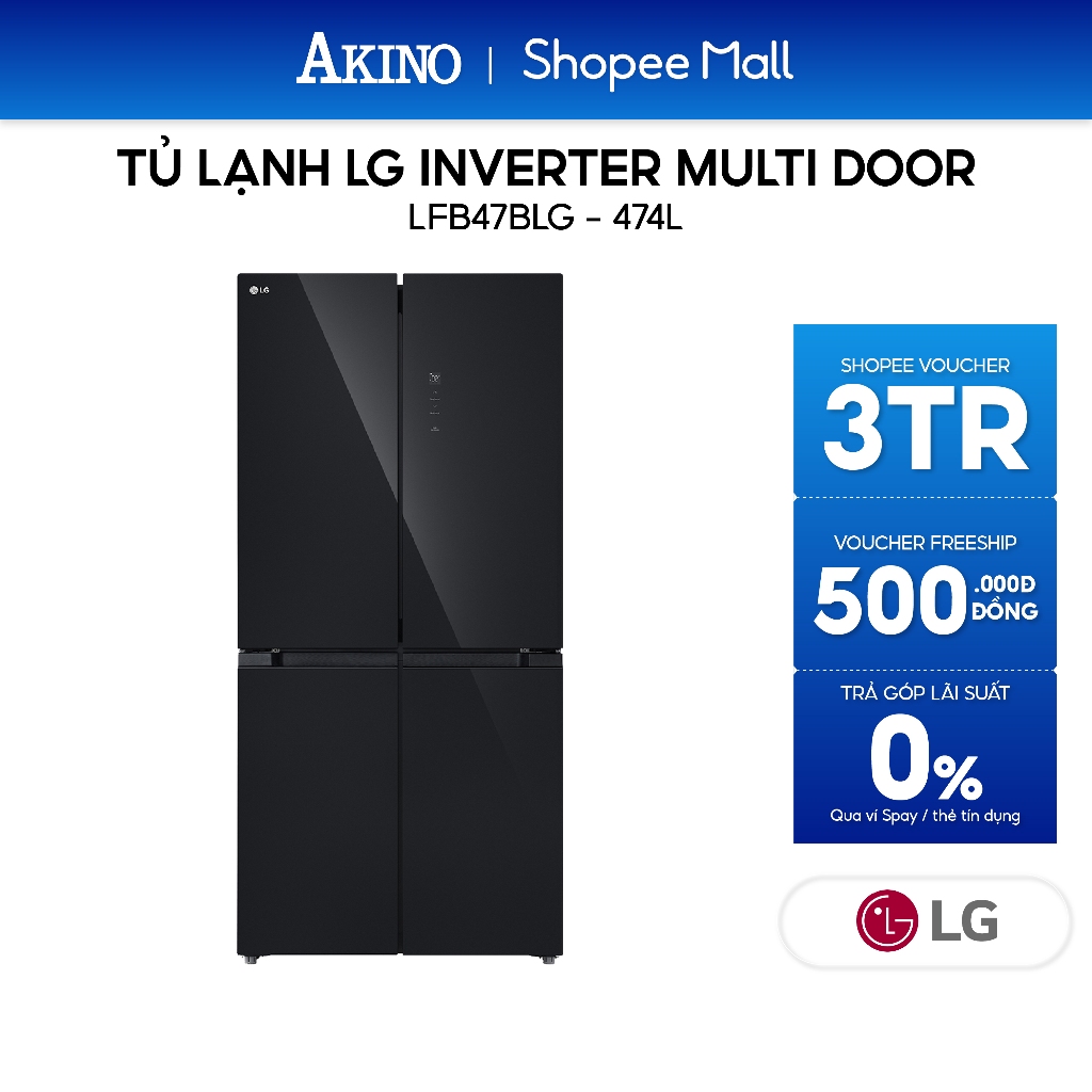 LFB47BLG | Tủ lạnh LG Inverter 474 lít Multi Door LFB47BLG - Hàng Chính Hãng