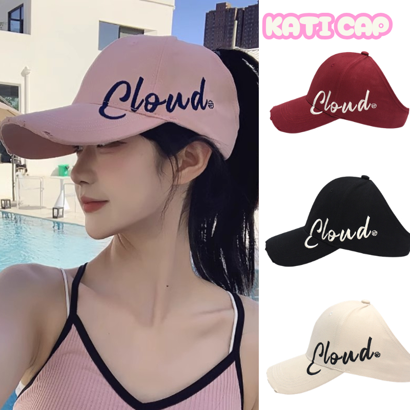 Mũ lưỡi trai HAZIN hở nửa đầu thêu nổi bật thoáng mát thời trang thể thao, mũ chạy bộ, gym, pickleba